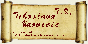 Tihoslava Udovičić vizit kartica